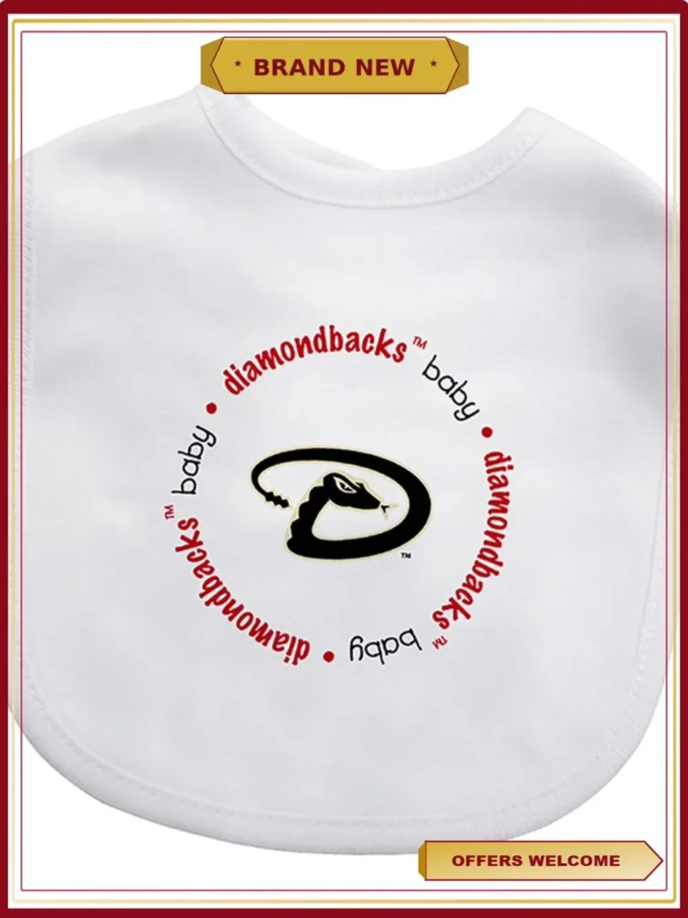 MLB Arizona Diamondbacks 3 Piece Baby Gift Set - Pacifier, Bottle & Bib